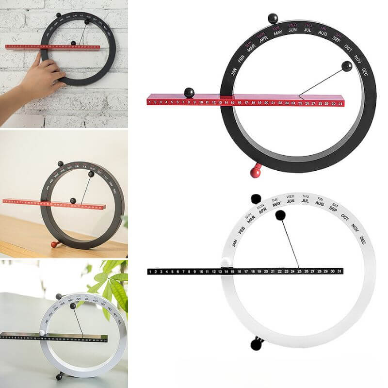 Magnetic Perpetual Calendar with Dry Erase Surface for Home & Office Organization