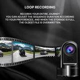 High-Definition Car Dashcam with Night Vision & Loop Recording for Vehicle Security and Accident Monitoring