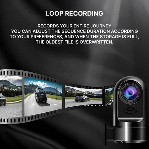 High-Definition Car Dashcam with Night Vision & Loop Recording for Vehicle Security and Accident Monitoring