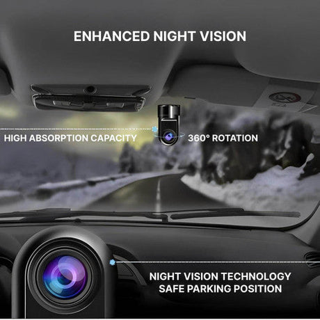 High-Definition Car Dashcam with Night Vision & Loop Recording for Vehicle Security and Accident Monitoring