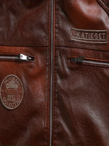 Men’s Vintage Biker Jacket – Full Zip Warm Lined Jacket