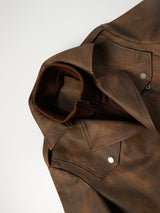 Men’s High-End Windproof Leather Jacket – Trench Style Outerwear for All Seasons