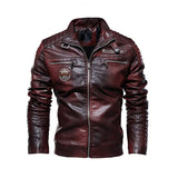 Men’s Vintage Biker Jacket – Full Zip Warm Lined Jacket
