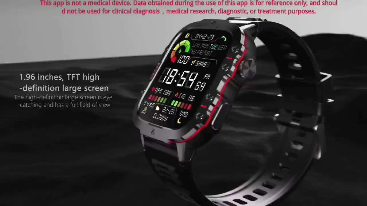 Merchpublic Rugged Smart Watch Wireless Call Waterproof