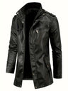 Men’s Casual Streetwear Jacket – Stand Collar, Zip Pockets, Autumn Winter Wear