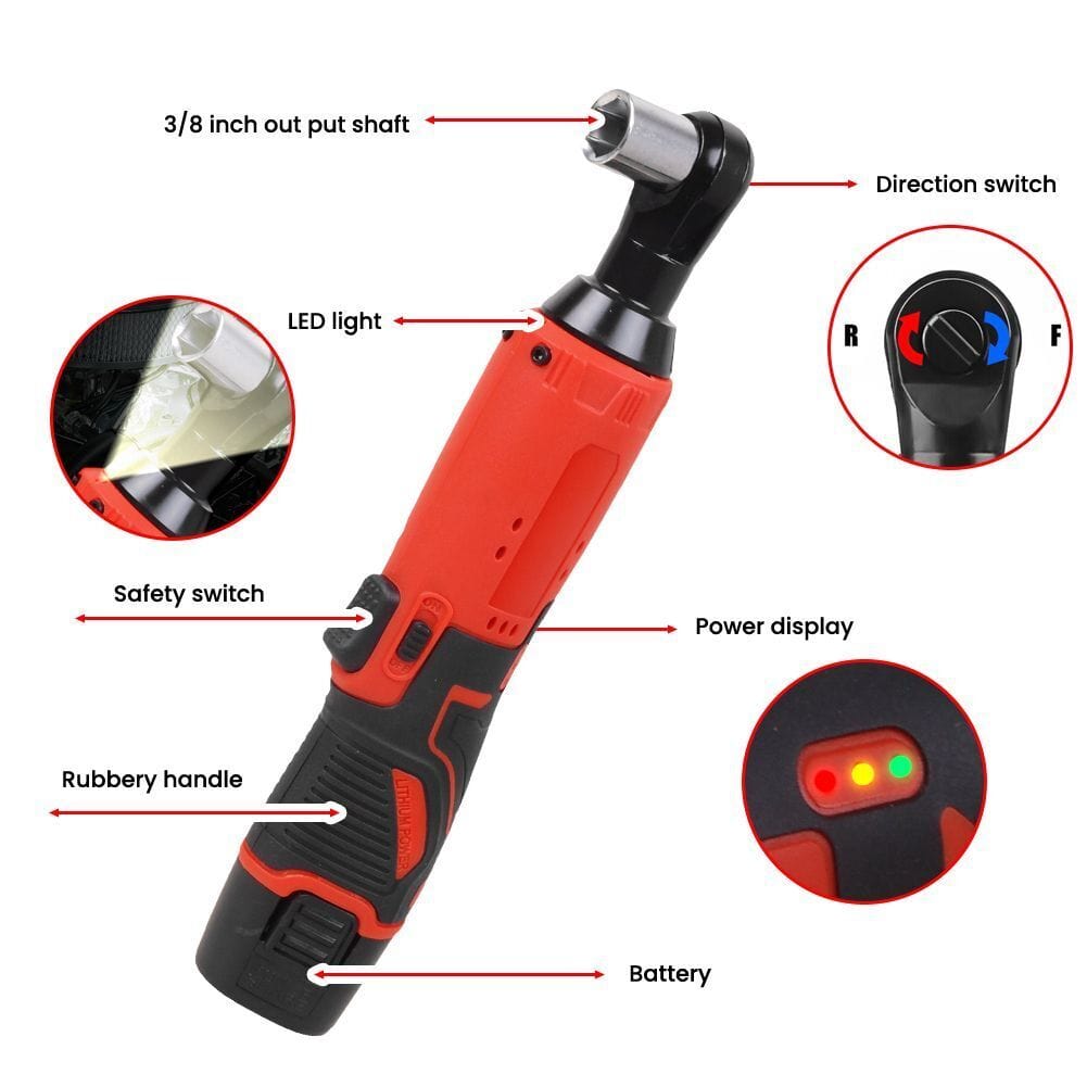 Cordless Ratchet - #2024 Upgraded Power Ratchet [2 Battery Pack Free]