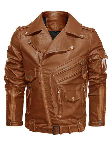 Men’s Multi-Color Biker Jacket – Stylish Motorcycle Outerwear