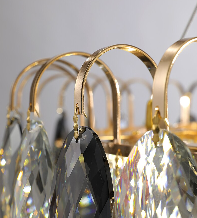 K9 Crystal Chandelier Light Fixture - Modern Hanging Pendant for Dining Room & Living Room Decor