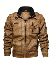 Men’s Vintage Pilot Jacket – Retro Motorcycle Style, Lightweight Casual Outerwear
