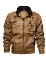 Men’s Vintage Pilot Jacket – Retro Motorcycle Style, Lightweight Casual Outerwear