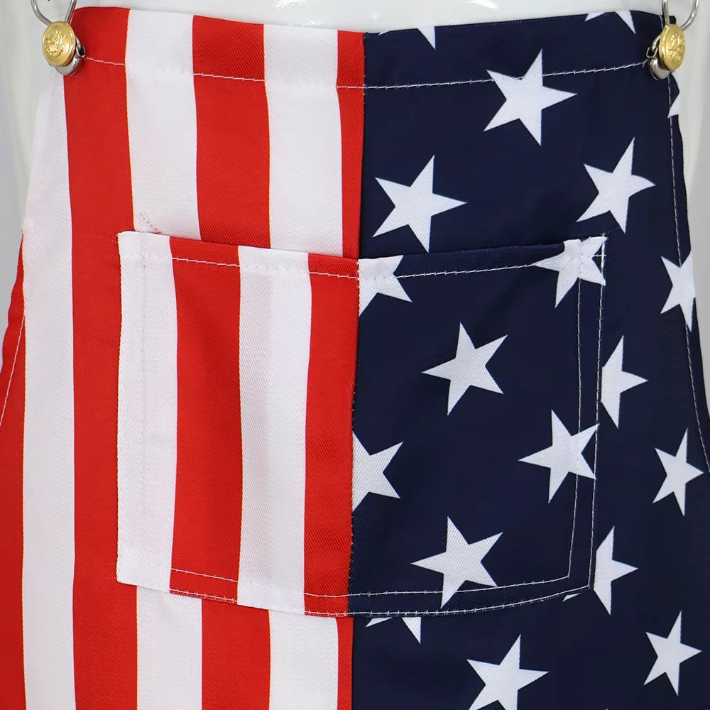 The Original Freedom Overalls – Handcrafted American Flag Shorts