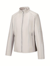 Women’s Casual Motorcycle Jacket – Simple & Versatile Everyday Outerwear