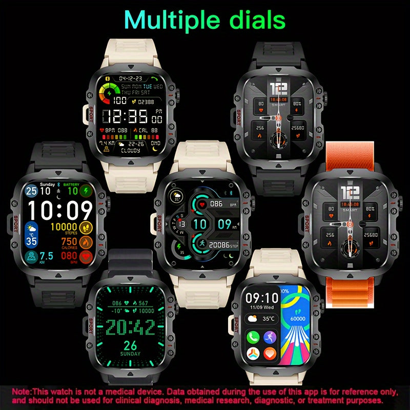 Merchpublic Rugged Smart Watch Wireless Call Waterproof
