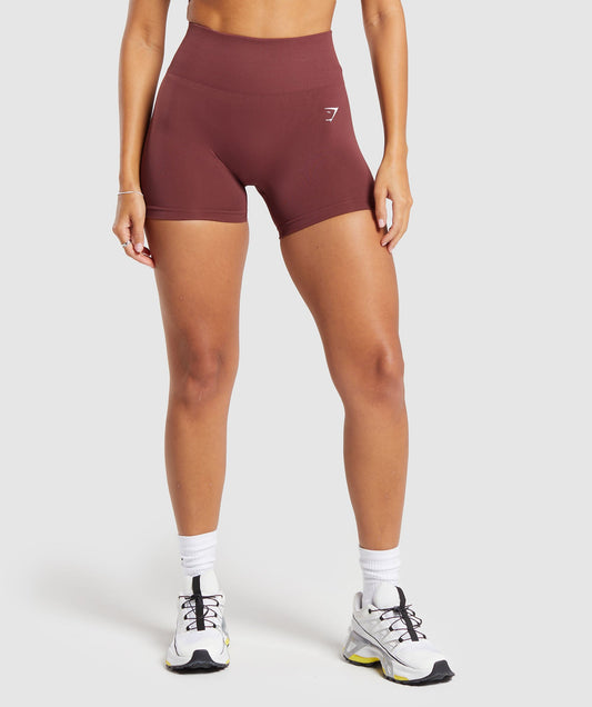 Everyday Seamless Shorts - Burgundy Brown