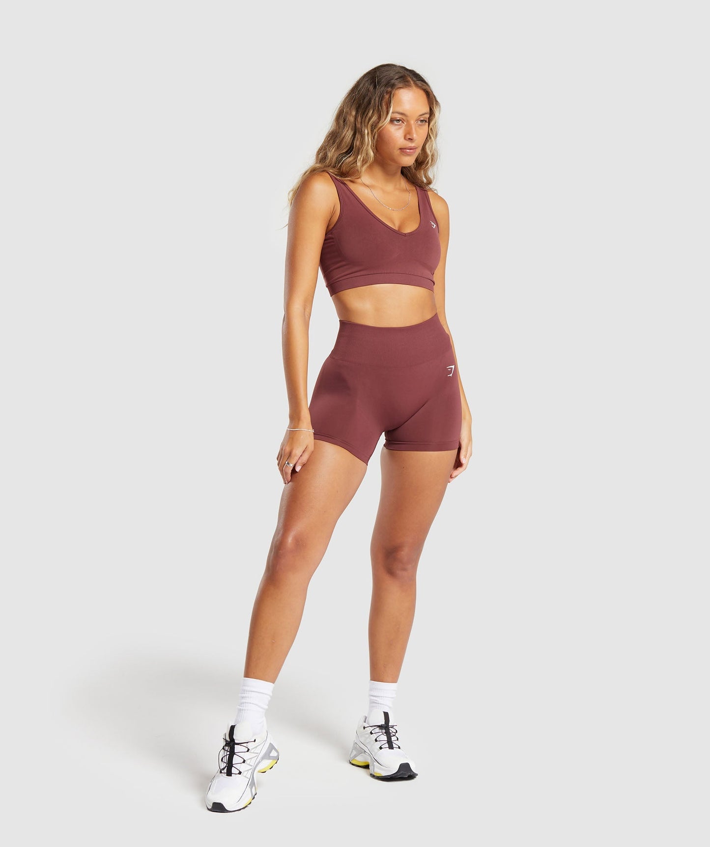 Everyday Seamless Shorts - Burgundy Brown