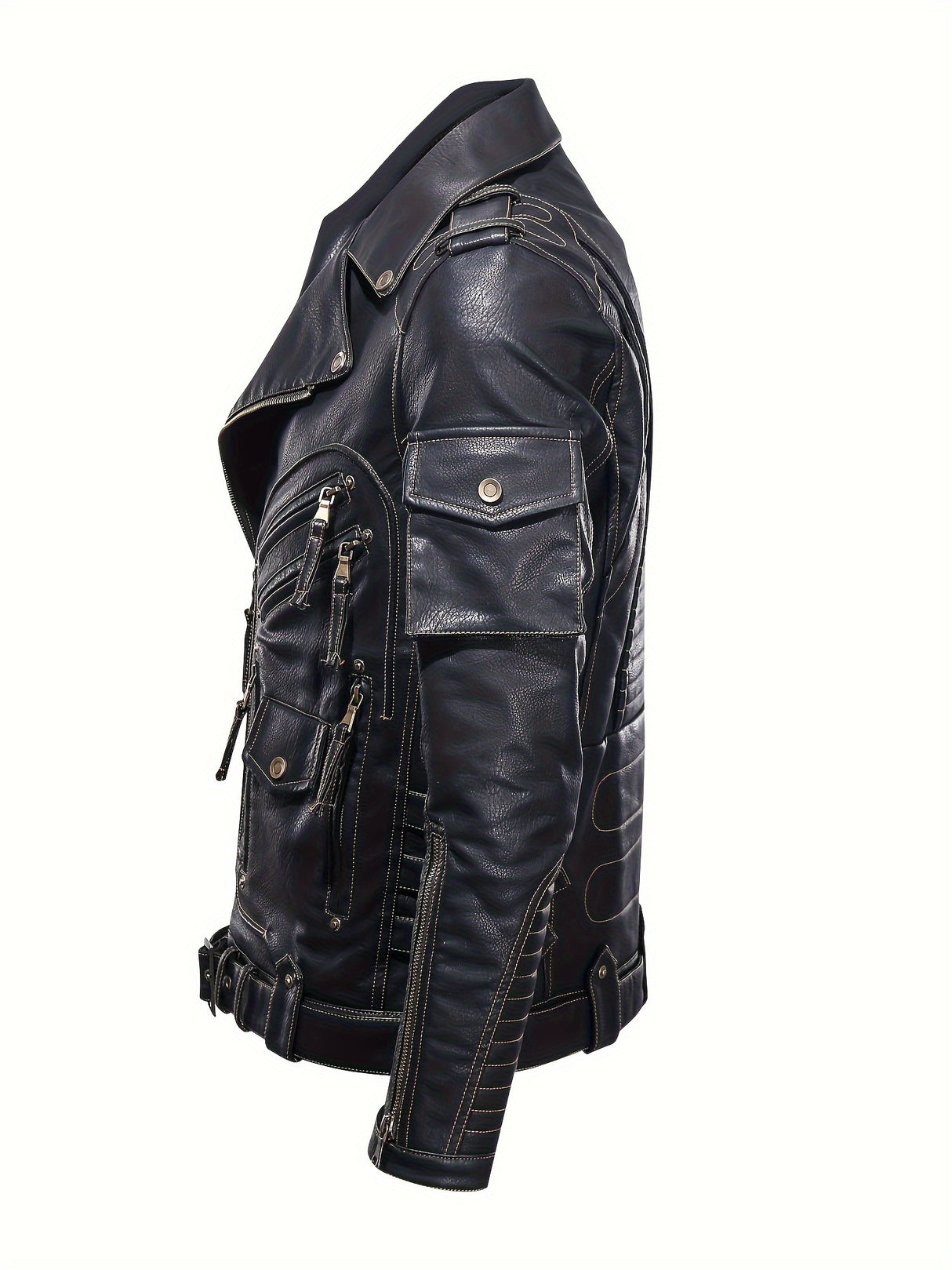 Men’s Multi-Color Biker Jacket – Stylish Motorcycle Outerwear