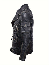 Men’s Multi-Color Biker Jacket – Stylish Motorcycle Outerwear