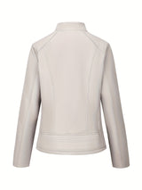 Women’s Casual Motorcycle Jacket – Simple & Versatile Everyday Outerwear