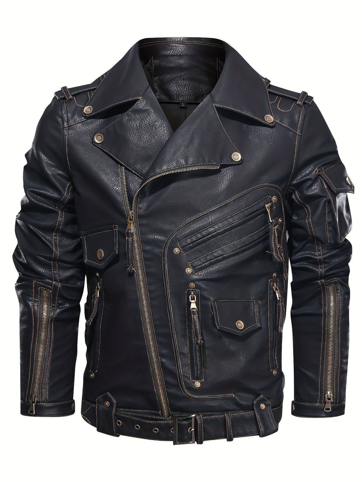 Men’s Multi-Color Biker Jacket – Stylish Motorcycle Outerwear
