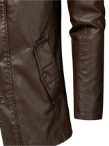 Men’s Casual Streetwear Jacket – Stand Collar, Zip Pockets, Autumn Winter Wear