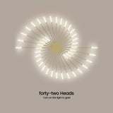 Contemporary LED Ceiling Light – Industrial Fireworks Design for Living & Dining Rooms