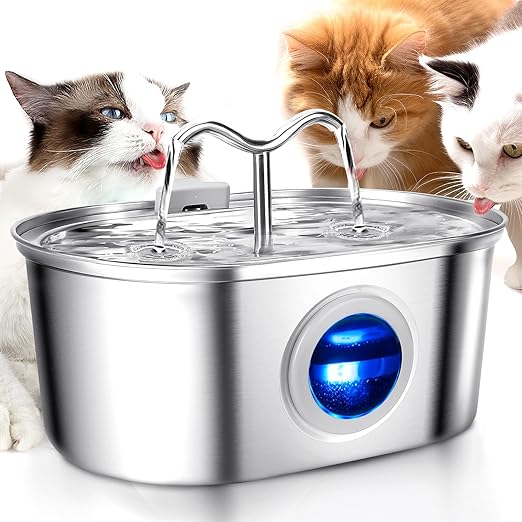 Cat Water Fountain | Silent Operation, Stainless Steel & Hygienic Design for Healthy Hydration