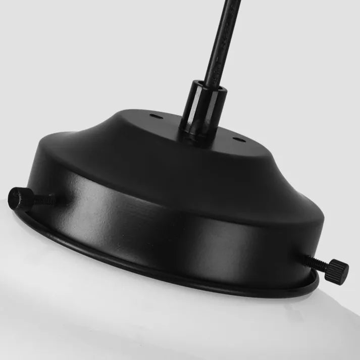 Geometric Milk Glass Pendant Light Fixture - Vintage White Design for Kitchen & Dining Room Lighting