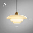 Elegant Art Deco White Glass Pendant Light – Ceiling Lamp for Hallways & Kitchens