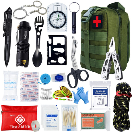 TrailBlazer Tactical First Aid Molle Survival Kit & Bonus 30 Day Survival Program