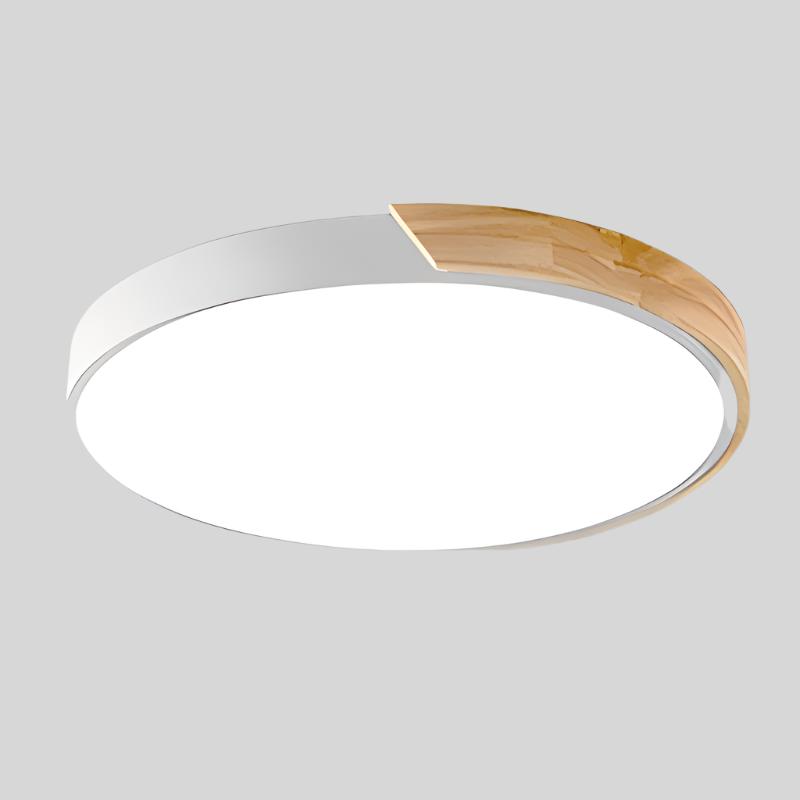 Nordic Wooden Circular Ceiling Light Fixture for Macaroon Style Home Decor & Ambient Lighting