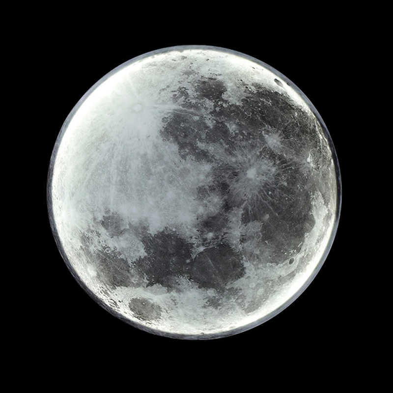 LED Moon Lamp - 3D Printed Night Light with Adjustable Brightness for Bedroom Decor & Relaxation