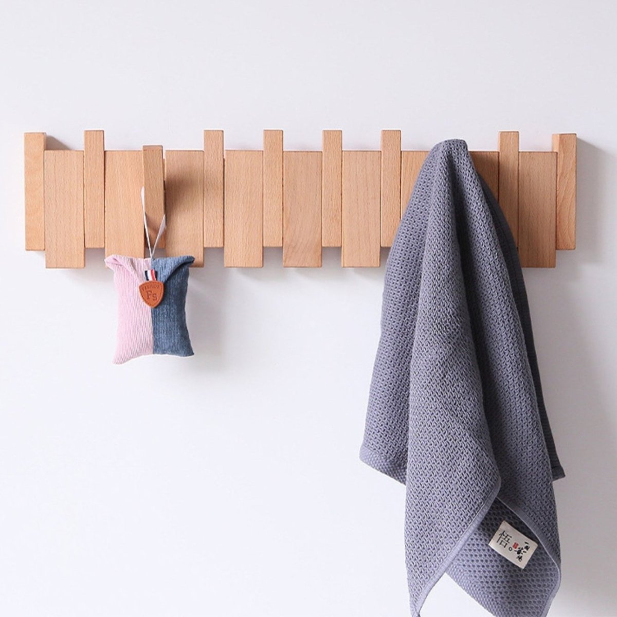 Handcrafted Wooden Piano Coatrack | Unique Design with 4-10 Hooks for Hallway, Bedroom & Office Storage