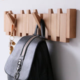 Handcrafted Wooden Piano Coatrack | Unique Design with 4-10 Hooks for Hallway, Bedroom & Office Storage