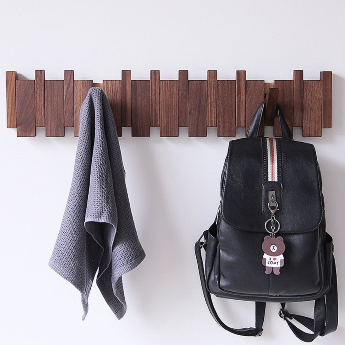 Handcrafted Wooden Piano Coatrack | Unique Design with 4-10 Hooks for Hallway, Bedroom & Office Storage