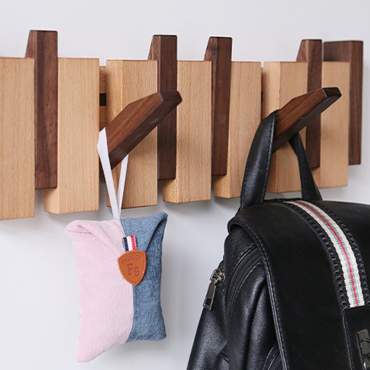 Handcrafted Wooden Piano Coatrack | Unique Design with 4-10 Hooks for Hallway, Bedroom & Office Storage