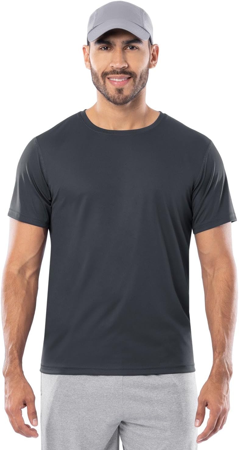 Headsweats Men's Short Sleeve Recycled Polyester Training T-Shirt - Gray