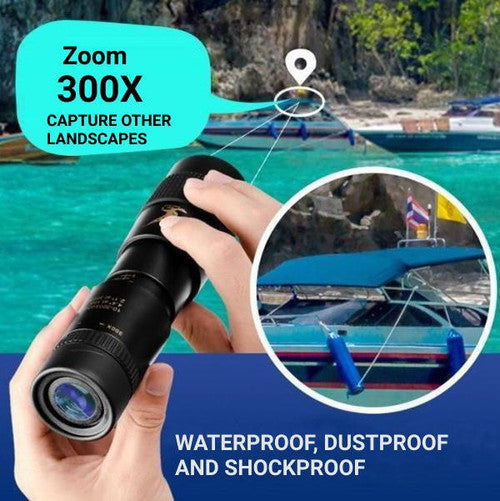 High-Power Waterproof Monocular Telescope with 10x Magnification for Bird Watching, Hiking, and Outdoor Adventures