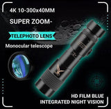 High-Power Waterproof Monocular Telescope with 10x Magnification for Bird Watching, Hiking, and Outdoor Adventures