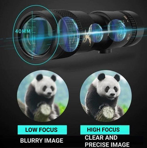 High-Power Waterproof Monocular Telescope with 10x Magnification for Bird Watching, Hiking, and Outdoor Adventures