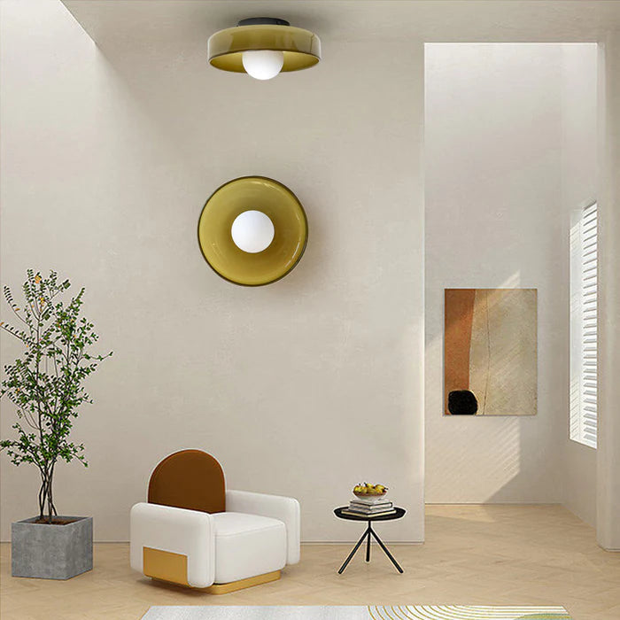 Modern Round LED Ceiling Light Fixture - Energy-Efficient Lighting for Living Room & Kitchen Spaces