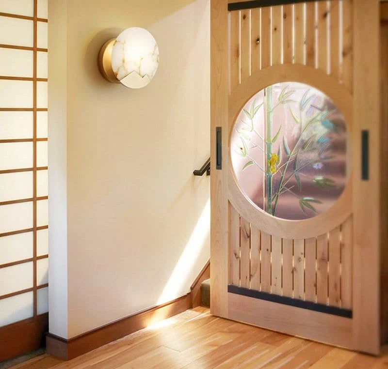 LED Marble Wall Light Fixture - Nordic Minimalist Design for Modern Home Decor & Ambient Lighting