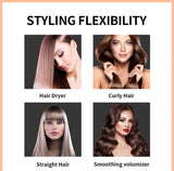 Hair Dryer Blower Styler Heated Brush Comb for Short and Long Hair