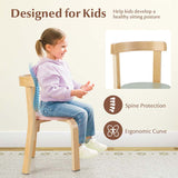 5-Piece Bentwood Kids Table & Chair Set, Toddler Activity Table with 4 Chairs, Toy Bricks, Classroom Playroom Daycare Furniture