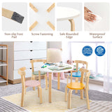 5-Piece Bentwood Kids Table & Chair Set, Toddler Activity Table with 4 Chairs, Toy Bricks, Classroom Playroom Daycare Furniture