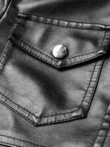 Women’s Leather Motorcycle Jacket – Retro Two-Piece Biker Style