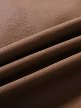 Men’s Vintage Leather Jacket – Zip-Up Casual Coat with Lapel Collar