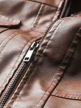 Women’s Leather Motorcycle Jacket – Retro Two-Piece Biker Style