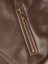 Men’s Faux Leather Shearling Jacket – Warm Winter Jacket for Fall & Cold Weather