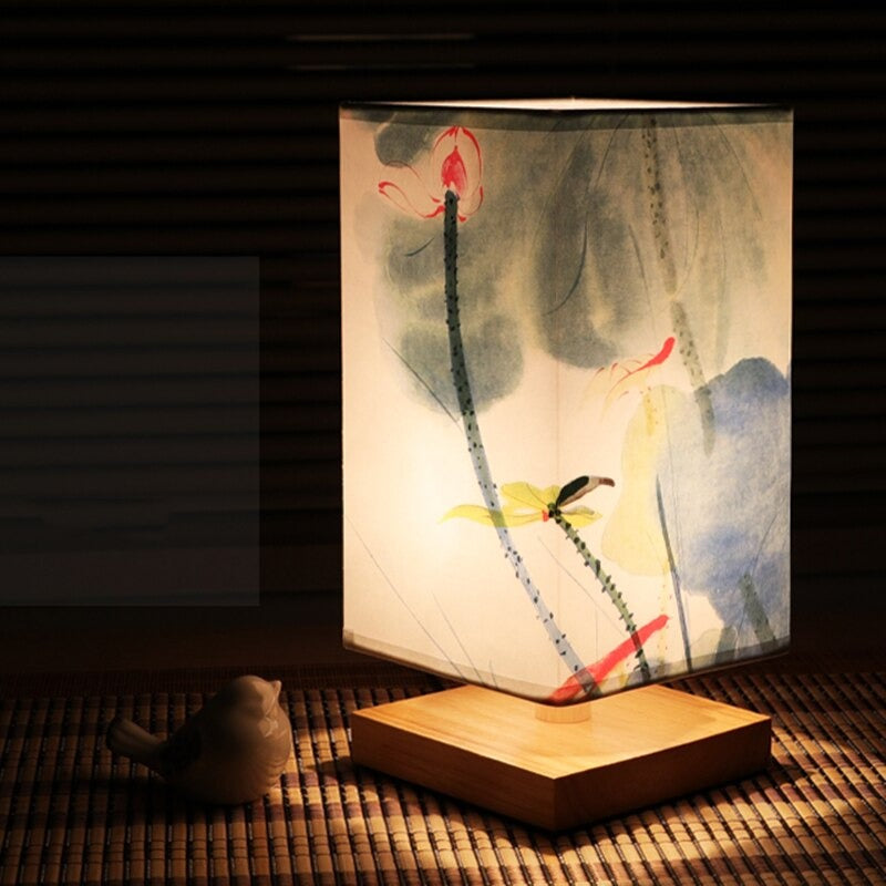 Vintage Japanese Table Lamp – Perfect for Creating a Soothing Bedroom Mood