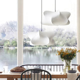 Natural Linen and Silk Wabi-Sabi Pendant Light – Statement Ceiling Lamp for Minimalist Homes